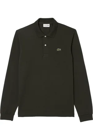 Lacoste Top, Herre, Grøn, XL, Bomuld, Klassisk Fit Langærmet Polo Shirt