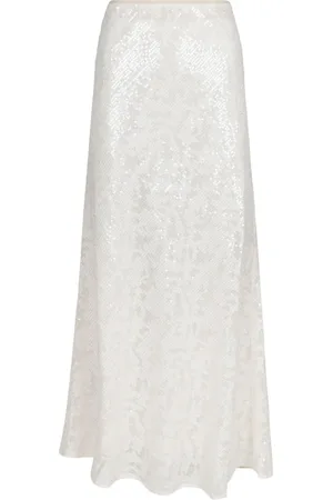Neo Noir Nederdel, Dame, Hvid, M, Sequin Maxi Skirt