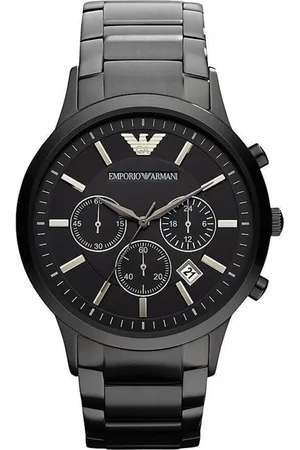 Emporio Armani Tilbehør, Herre, Sort, ONE SIZE, Uld, Renato Watch