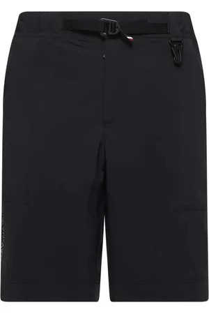 Moncler Shorts, Herre, Sort, S, Uld, Sort vindtætte vandtætte shorts med logo