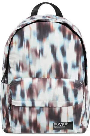 EA7 Taske, Herre, Flerfarvet, ONE SIZE, Polyester, Abstrakt Multifarvet Lynlås Rygsæk