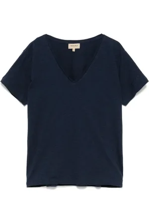 Woolrich Top, Dame, Blå, L, Blå V-hals T-shirts og Polos