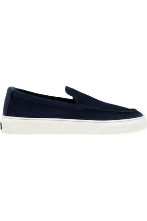 Woolrich Sko, Herre, Blå, 45 EU, Uld, Skind Slip-On Loafer til Mænd