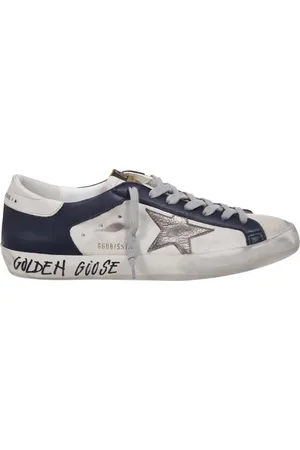 Golden Goose Sko, Herre, Hvid, 44 EU, Læder, Lamineret læderstjerne hælsneakers