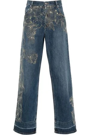 Isabel Marant Jeans, Herre, Blå, W32, Denim, Broderet Denim Jeans