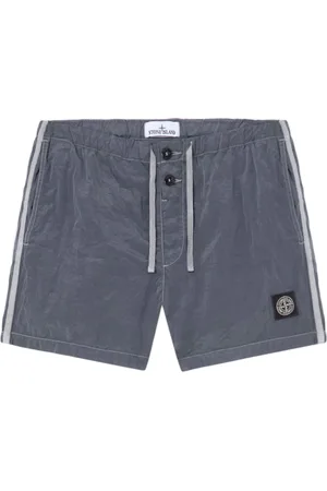 Stone Island Badetøj, Herre, Grå, XL, Gråt Havet Tøj med Kompas Logo