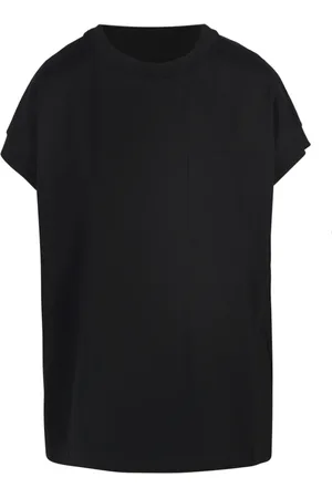 LIVIANA CONTI Top, Dame, Sort, L, Bomuld, Bomulds T-shirt med Lomme