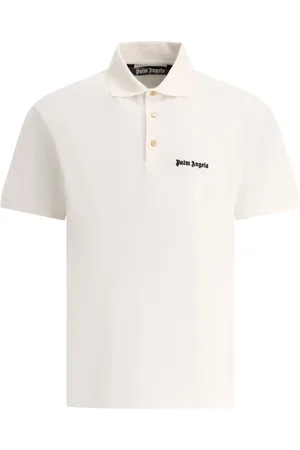 Palm Angels Top, Herre, Hvid, M, Bomuld, Klassisk Logo Polo Shirt