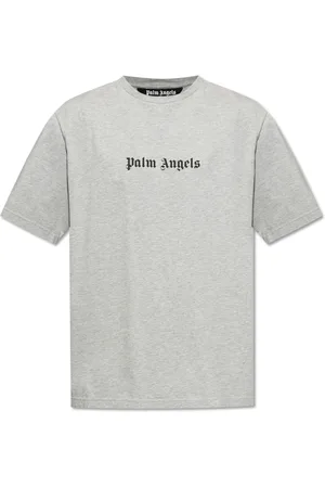 Palm Angels Top, Herre, Grå, S, Bomuld, T-shirt med print