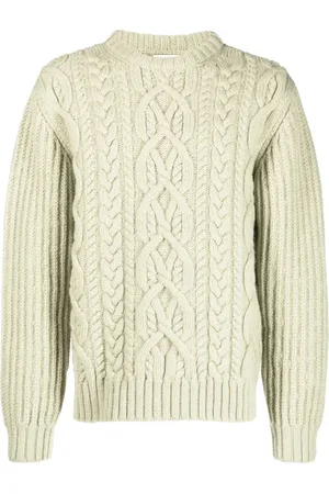 DRIES VAN NOTEN Strik, Herre, Grøn, L, Uld, Mezzi Sweater