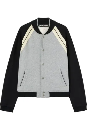 Palm Angels Jakke, Herre, Grå, L, Uld, Grå sweater med knaplukning