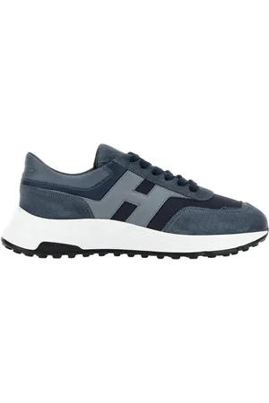 Hogan Sko, Herre, Blå, 43 1/2 EU, Læder, Blå ruskindssneakers med memory foam