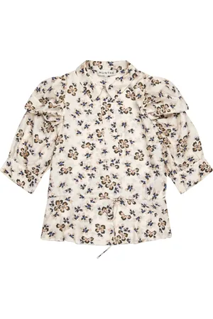 Munthe Bluser & Skjorter, Dame, , XL, Uld, Elfenbensfarvet top med korte ærmer