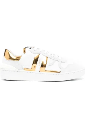 Lanvin Sko, Dame, Hvid, 38 EU, Uld, Clay Lace-Up Sneakers