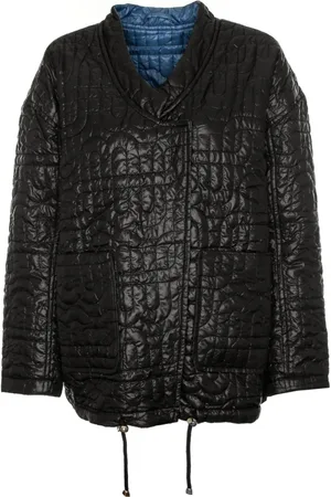 Munthe Jakke, Dame, Sort, S, Uld, Reversibel Jakke med Quiltet Mønster