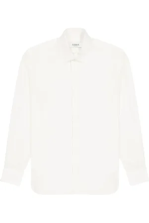 LANEUS Skjorte, Herre, Hvid, L, Creme Hvid Button-Up Skjorte