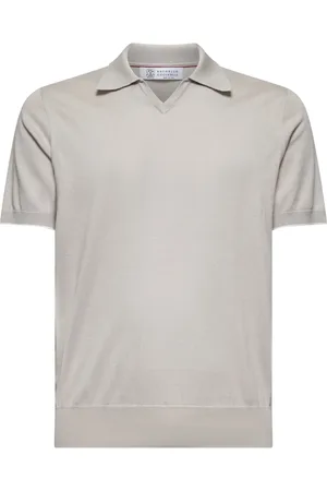 Brunello Cucinelli Top, Herre, , XL, Asymmetrisk Silkebluse med Knaplukning foran