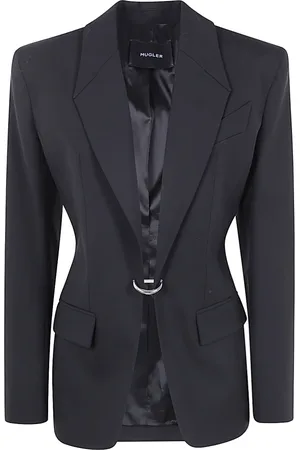 MUGLER Jakke, Dame, Sort, XS, Uld, Stilfuld jakke til alle lejligheder