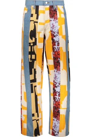 DRIES VAN NOTEN Jeans, Herre, Flerfarvet, W30, Bomuld, Contrast Insert Jeans