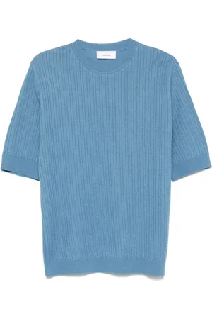 LARDINI Top, Herre, Blå, XL, Bomuld, Lyseblå T-shirt og Polo
