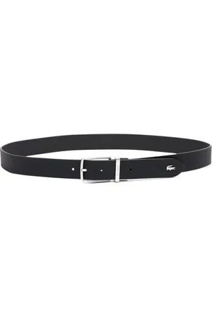 Lacoste Tilbehør, Herre, Sort, 120 CM, Læder, Reversibelt Læderbælte Chantaco