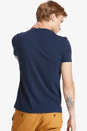 Timberland Top, Herre, Blå, S, Bomuld, Bomulds T-shirt