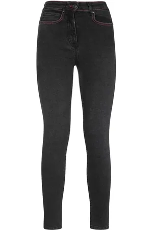 Msgm Jeans, Dame, Sort, S, Bomuld, Jeans med kontrastsyninger