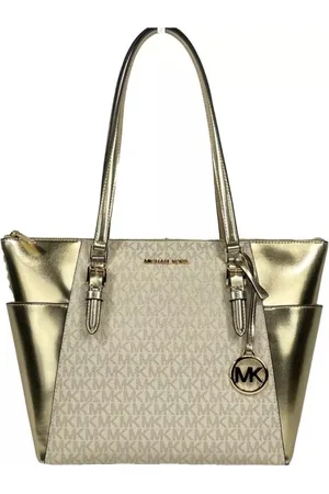 Michael Kors Taske, Dame, Gul, ONE SIZE, Uld, Guld Læder Top Zip Tote Taske