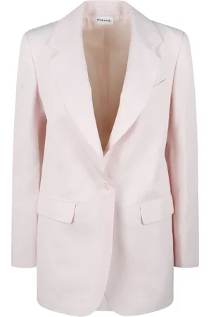 P.A.R.O.S.H. Jakke, Dame, Lyserød, L, Linned, Linen Blend Single-Breasted Blazer