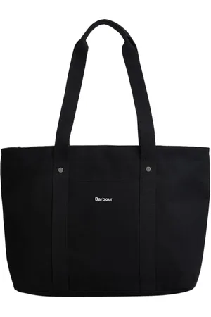 Barbour Taske, Dame, Sort, ONE SIZE, Bomuld, Sort Tote Taske med Tartan Accents