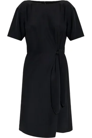 Emporio Armani Kjole, Dame, Sort, 2XS, Sort kjole med knude detalje
