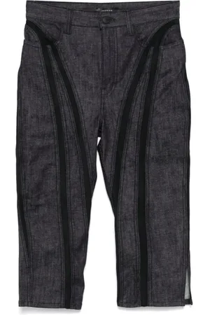 MUGLER Jeans, Dame, Sort, W26, Bomuld, Cropped Jeans