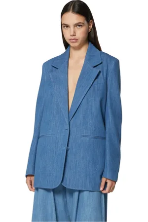 Silvian Heach Jakke, Dame, Blå, 2XS, Denim, Oversize blazer i denim