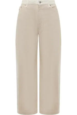 Stella McCartney Bukser, Dame, , W30, Bomuld, Brede ben lange jeans med metallogo
