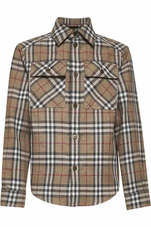 Burberry Skjorte, Herre, , XL, Linned, Klassisk Ternet Linnedskjorte
