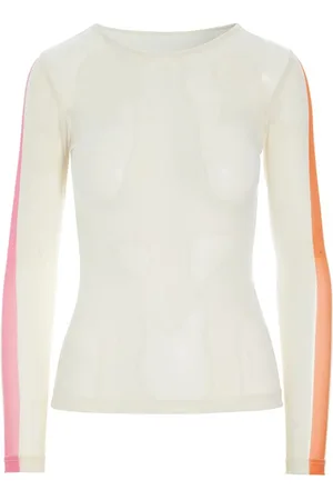 Bitte Kai Rand Top, Dame, Hvid, XS, Uld, Contrast Fukashi Bluse