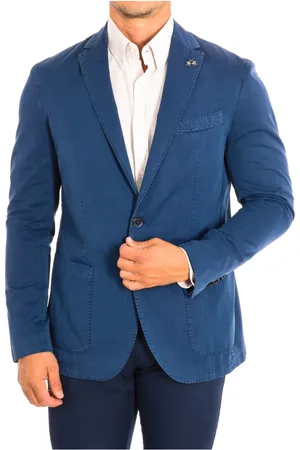 La Martina Jakkesæt, Herre, Blå, 3XL, Bomuld, Langærmet Formel Blazer