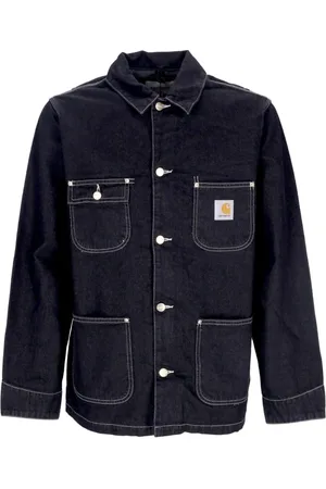 Carhartt Jakke, Herre, Sort, L, Denim, Denimjakke Klassisk Stil