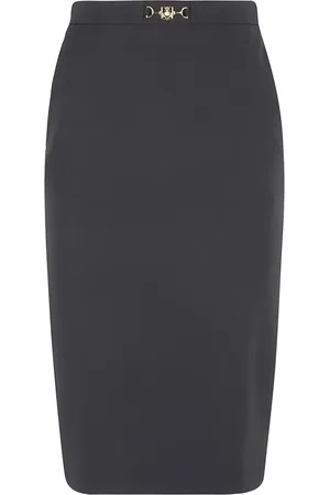 Elisabetta Franchi Nederdel, Dame, Sort, M, Uld, Sort, sort med høj talje