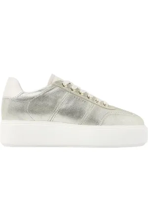Nubikk Sko, Herre, Grå, 40 EU, Uld, Elegant Gold Wing Sneaker