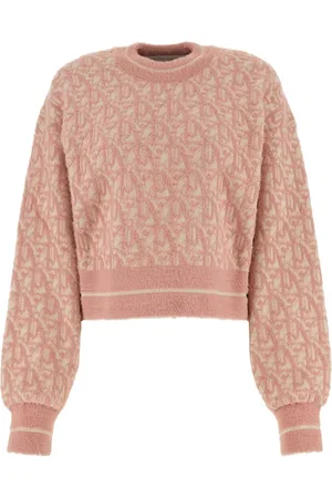 Palm Angels Sweathshirts & Hoodies, Dame, Lyserød, S, Uld, Broderet sweater