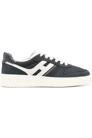 Hogan Sko, Herre, Blå, 43 EU, Læder, Sort og hvide sneakers