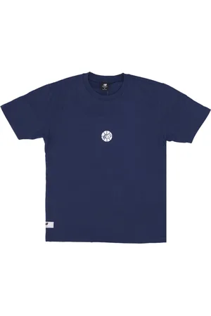 New Balance Top, Herre, Blå, XL, Bomuld, Fundamental Tee Navy