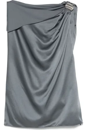 Lanvin Top, Dame, Grå, M, Asymmetrisk Top med Arpège Ringdetalje