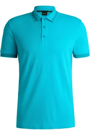 HUGO BOSS Top, Herre, Blå, XL, Bomuld, Turkis Bomuld Polo Skjorte Paddy Model