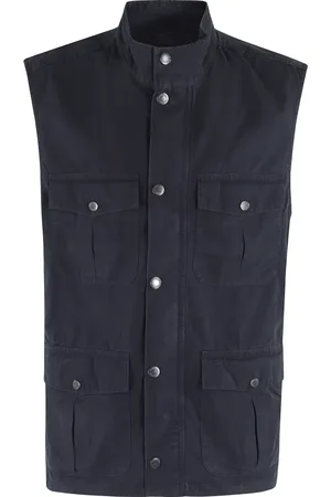 Barbour Jakke, Herre, Blå, L, Bomuld, Blå Bomuld Gilet Corbridge Stil