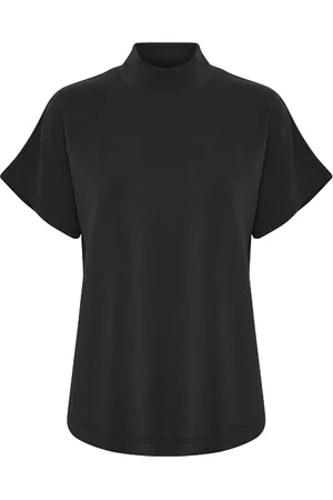My Essential Wardrobe Top, Dame, Sort, XL, Bomuld, Mwelle Collar Bluse