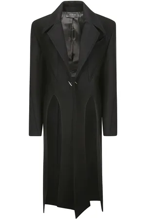MUGLER Frakke, Dame, Sort, M, Uld, Stilfuld Frakke