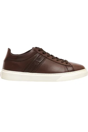Hogan Sko, Herre, Brun, 47 EU, Læder, Brune Læder Sneakers