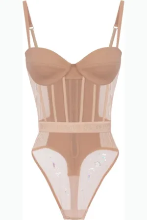 Elisabetta Franchi Top, Dame, , L, Tyl, Bustier Body Lingerie